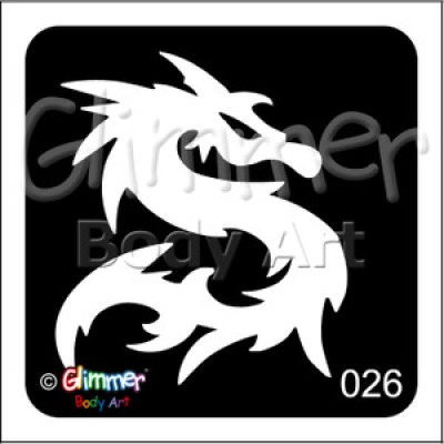 Glitter tattoo 026 Dragon Pack Of 5  Glitter tattoo 026 Dragon Pack Of 5